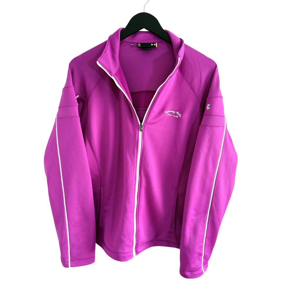 Under Armour Fairway Hills Golf Club Jacket Size XL Pink Purple Sporty